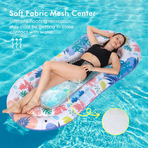Adult <b>Inflatable</b> Float Raft 182cm Flower Pattern PVC <b>Pool</b> Lounge <b>Chair</b> Floating Mat For Swimming Relaxation - Product Image 3