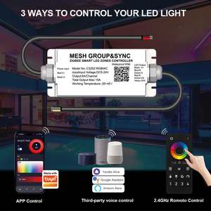 Tira de <span class=keywords><strong>Luces</strong></span> LED RGBWW RGBCCT C325Z Aipin Zigbee Mesh, Sincronización de Grupo, Control Multizona Inteligente Tuya, Control por Aplicación, Resistente al Agua IP68, 5 Canales, PWM - Product Image 2