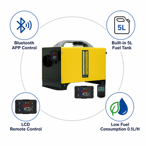 <span class=keywords><strong>Chauffage</strong></span> de stationnement diesel horizontal tout-en-un KD-W-D9 8KW 12V 24V avec réservoir de carburant intégré de 5L, <span class=keywords><strong>chauffage</strong></span> à air de 9,0KG pour camion, camping-car, fourgonnette - Product Image 5