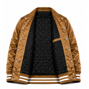 2026 Customized New Best Top Quality Custom Satin <b>Jackets</b> For <b>Men</b> Polyester Material Satin <b>Jacket</b> Satin Bomber New Style <b>Jacket</b> - Product Image 4