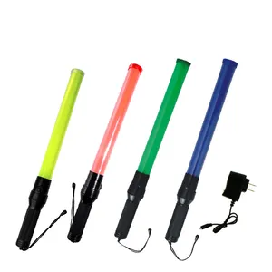 Factory direct price red green color flashing baton public security led traffic warning wand stick