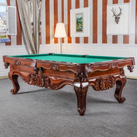 Haute qualité rétro pays piscine billard Tables de billard les plus populaires 7ft 8ft 9ft tailles personnalisé Antique sculpté bois professionnel