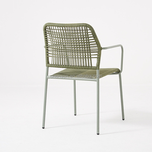Silla con marco de metal vendedora caliente, muebles de jardín, silla de Patio barata, silla apilable de ratán PE para exteriores - Product Image 2