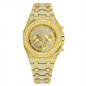 Montre de luxe hip-hop 2026, sertie de diamants VVS en moissanite, mouvement en acier inoxydable - Product Image 4
