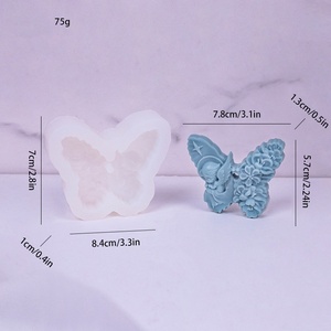 Vela de aromaterapia de mariposa de yeso hecha a mano, molde de silicona, resina de tamaño real para hornear pasteles, pegamento de gota, película decorativa - Product Image 4