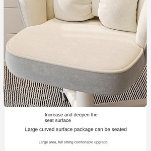 Cómoda <span class=keywords><strong>Silla</strong></span> de <span class=keywords><strong>escritorio</strong></span> con respaldo de elevación giratoria para dormitorio de niña, taburete de maquillaje de pétalos, taburete para cambiar zapatos, <span class=keywords><strong>silla</strong></span> de oficina - Product Image 3