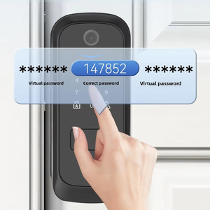 Système de serrure de porte intelligente <span class=keywords><strong>Tuya</strong></span> Ttlock <span class=keywords><strong>Aqara</strong></span> avec sonnette électronique extérieure, biométrie numérique RFID et lecteur d'empreintes digitales pour pêne dormant unique - Product Image 5
