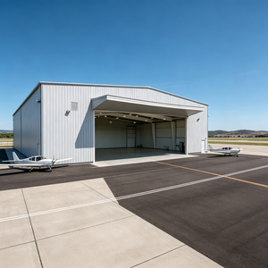 Hangar à structure portique en acier haute résistance Q355 pour avions et jets privés - Product Image 2