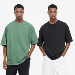 Rainbow Spray Streetwear T-shirt Supplier Men's Dropped Shoulders Oversized T-shirt Sporty 100% Cotton Blank T-shirts for Men