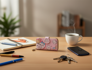 Portafoglio con stampa cartoon e bottone singolo, di medie dimensioni, per uso quotidiano, unisex, in materiale PU - Product Image 2