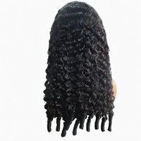 YWhair Demi-perruque bouclée style Birman Spring, entièrement fabriquée à la machine, 100% cheveux humains avec cuticules alignées, avec cordon de serrage facilement ajustable, sans colle