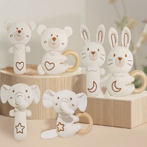Cotton hữu cơ bé Rattle Set mọc răng nhẹ nhàng đồ chơi cho trẻ sơ sinh 0-1 tuổi - Product Image 3