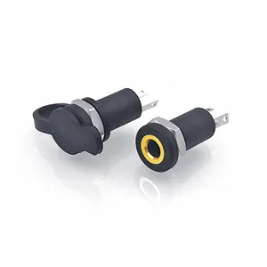 Dip印刷电路板安装2针3.5毫米插座耳机立体声音频插孔接口，带防水盖