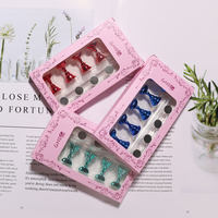 Support de présentation pour nail art en plastique rose métallisé uni avec étagère de présentation et base d'entraînement pour ongles