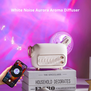 Difusor de Aromas con Luz Blanca, Lámpara de Proyección de Ondas de Agua Aurora, Humidificador de Aceites Esenciales con <span class=keywords><strong>Control</strong></span> por Aplicación para el Hogar y el Dormitorio - Product Image 1