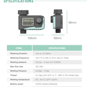 Wholesale New Smart Irrigation <b>Timer</b> Bluetooth Gateway Control Wireless Water <b>Timer</b> With RF Remote for Easy Operation - Product Image 2