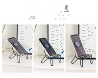 Support de téléphone et tablette en fer forgé, support paresseux à angle réglable, design évidé simple et créatif pour dissipation thermique