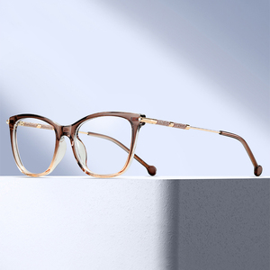 MS 81156 2024 New Thời Trang của phụ nữ Cat Eye TR90 + kim loại sáng bóng khung quang chống-ánh sáng màu xanh kính Eyewear thiết kế đầy màu sắc - Product Image 1
