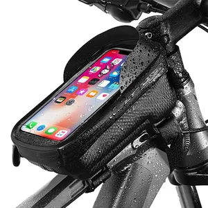 Superbsail Bike Bag Frame Front Top Tube Cycling Bicycle Wheel Bag 6.6in Phone Case Touchscreen Bag MTB Pack Bicycle Accessories