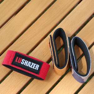 Correa de Sujeción para Caña de Pescar Lushazer, de Nailon con Velcro, Alta Resistencia, en Rojo, Azul, Negro, Camuflaje y Naranja Claro, para Uso en Exteriores - Product Image 1