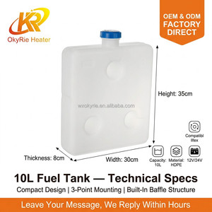 Factory OkyRie DFT 10LW 10L Thickened Diesel Heater Fuel Tank Leak-proof Oil Storage Box for 2KW 5KW 8KW Car Parking Air Heater - Product Image 4