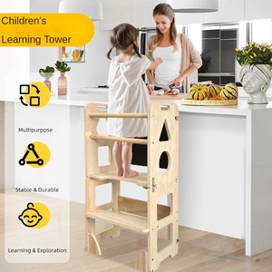 Torre <span class=keywords><strong>de</strong></span> aprendizaje infantil <span class=keywords><strong>de</strong></span> madera plegable, ajustable y ecológica, taburete para niños pequeños, caballete <span class=keywords><strong>de</strong></span> dibujo, escritorio, muebles para el hogar - Product Image 1