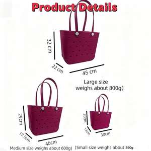 ビーチビーチ<span class=keywords><strong>EVA</strong></span>プラスチックビーチバッグモダンなオーバルバッグデザイナーマルチカラーポータブルビーチバッグ - Product Image 3