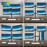 KALOC DZ400-T quatre bras de moniteur deux types d'installation sur le bureau moniteur portable à double écran pour support d'ordinateur avec fil de gestion