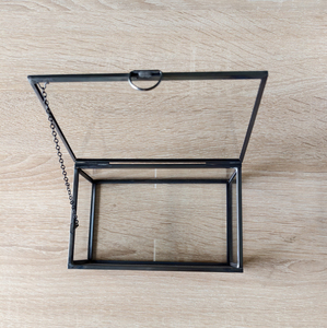 Boîte à bijoux en <span class=keywords><strong>verre</strong></span> artisanal de haute qualité, personnalisable, grande, rectangulaire, en métal doré, boîte en <span class=keywords><strong>verre</strong></span> artisanal pour le rangement - Product Image 4