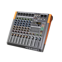 Consola Mezcladora de Audio Digital Profesional USB de 8 Canales con 256 Efectos de Reverberación para Escenario, Video e Iluminación