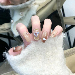 Uñas Acrílicas 3D con Diseño de Flor Rosa Almendrada, Estilo Francés, 24 Piezas, Venta al Por Mayor, Uñas <span class=keywords><strong>Postizas</strong></span> de Diseño - Product Image 3