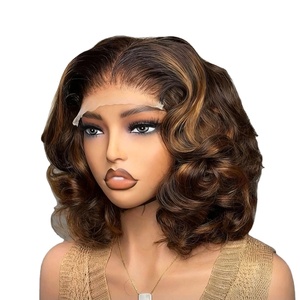 Pelucas de Cabello Humano Natural Vietnamita al por Mayor, Onduladas Cortas y Voluminosas, Pre-Plucked, Sin Pegamento, con Encaje Frontal Transparente - Product Image 6