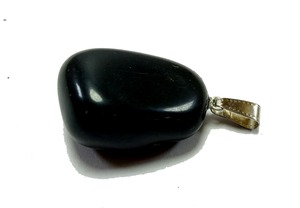 Colgante de piedra de obsidiana negra con abalorio elegante de forma natural irregular para proyectos de joyería o collar hechos a mano - Product Image 4