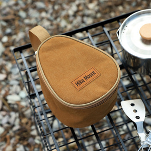 Bolsa de Almacenamiento de Lona para Senderismo, Color Caqui, Bolsa para Cubiertos de Camping, Ecológica - Product Image 3
