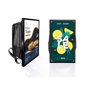 Zaino pubblicitario mobile digitale da 21,5 pollici con display touch LCD personalizzabile Android per marketing ambulante - Product Image 1