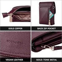 BOSTANTEN dompet ponsel desainer wanita kulit Vegan tas selempang kecil tali dapat diatur