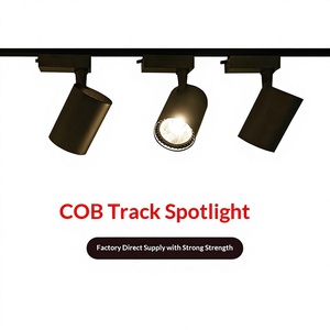 Projecteur <span class=keywords><strong>sur</strong></span> <span class=keywords><strong>rail</strong></span> coulissant COB, montage en surface, 20W 30W, alliage d'aluminium, CRI 85, éclairage commercial pour magasin de vêtements, laiterie - Product Image 2