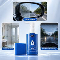 Kit d'additifs pour réservoir d'essuie-glace automobile prêt à l'emploi, sans pulvérisation, 130 ml, nettoyant pour taches d'eau sur vitres, émulsion pour élimination du film gras