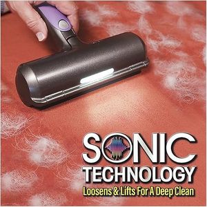 Sonic <b>Dog</b> Hair Removal Roller with LED Light Reusable Stainless Steel Brush <b>for</b> <b>Dogs</b>-<b>for</b> Furniture <b>Sofas</b> <b>Beds</b> Cars - Product Image 5