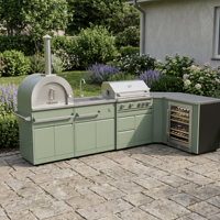 Cuisine extérieure modulaire en acier inoxydable de style américain, respectueuse de l'environnement, pour villa