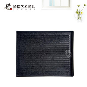 Plato Cuadrado Yangge de 20x20x3.4 cm, Melamina Esmerilada para Carne a la Parrilla, Uso Duradero en Hoteles - Product Image 2
