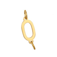 Dijes de Letras Inglesas con Doble Orificio, de la A a la Z, Iniciales del Alfabeto, 2 Lazos, Conectores para Collares, Pulseras y Joyería