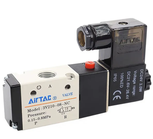Vanne solénoïde pneumatique Airtac 4M310-10 5 voies 2 positions Namur, commande pneumatique 24V 110V 220V, hydraulique - Product Image 6