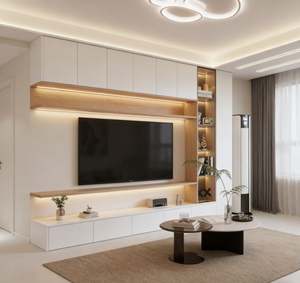 BALOM Customized <b>TV</b> Rack Pine Wood and Plywood Classic Living Room <b>Stand</b> with Solid MDF Home Furniture for <b>Small</b> House - Product Image 3