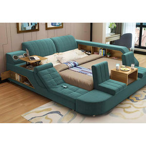 עיצוב חדש חדר שינה עיצוב מודרני מיטת עור multitatami מיטה חכמה עם usb תשלום ו-usb - Product Image 3