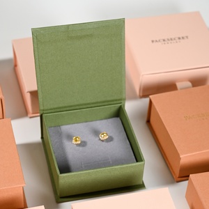 PackSecret MOQ 1Piece Custom Logo Jewelry Gift Boxes Magnetic Closure <b>Earring</b> Necklace Jewelry <b>Box</b> - Product Image 1