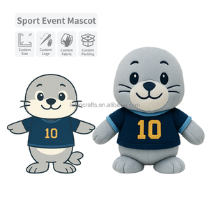 Fabbrica diretta OEM ODM personalizzato mascotte lupo peluche per eventi dello stadio Logo di dimensioni personalizzate tessuto imballaggio lupo squadra produttore di peluche - Product Image 2