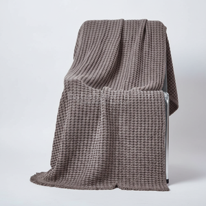 ผ้าห่มเนื้อผ้าวาฟเฟิลสีน้ำตาลผ้าทอเนื้อนุ่มน้ำหนักเบาสำหรับทุกฤดูชุดเครื่องนอนโรงแรมระดับพรีเมียมส่งออกโดยผู้จัดจำหน่าย - Product Image 1