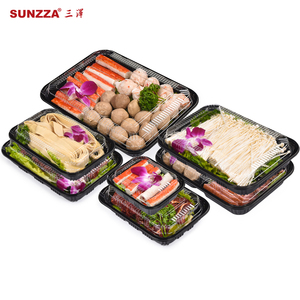 Sunzza 36Oz Rechthoek Zwart Pp Hot Pot <span class=keywords><strong>Food</strong></span> Grade Afhaal-Out Voor Het Verpakken Van Maaltijdvoorbereidingscontainers 3 Compartimenten Voedselopslag - Product Image 6