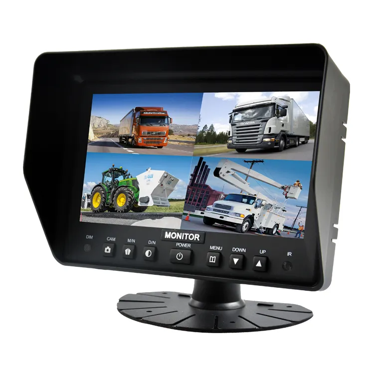 Thiết Bị Giám Sát Bốn Màn Hình LCD 4CH 7 Inch 1080P Hệ Thống Chiếu Hậu Cho Xe Tải Và Xe Kéo